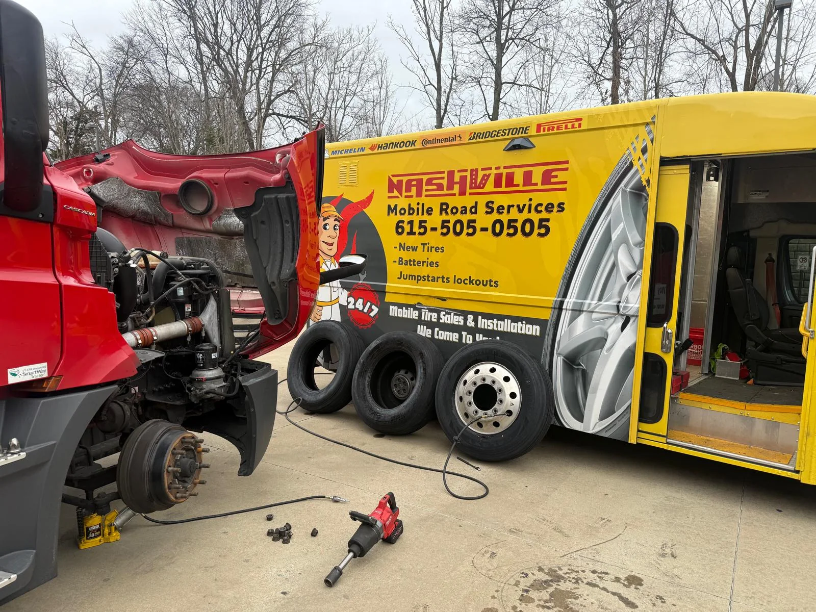 Roadside support for a commercial truck in Nashville